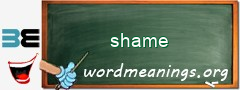 WordMeaning blackboard for shame